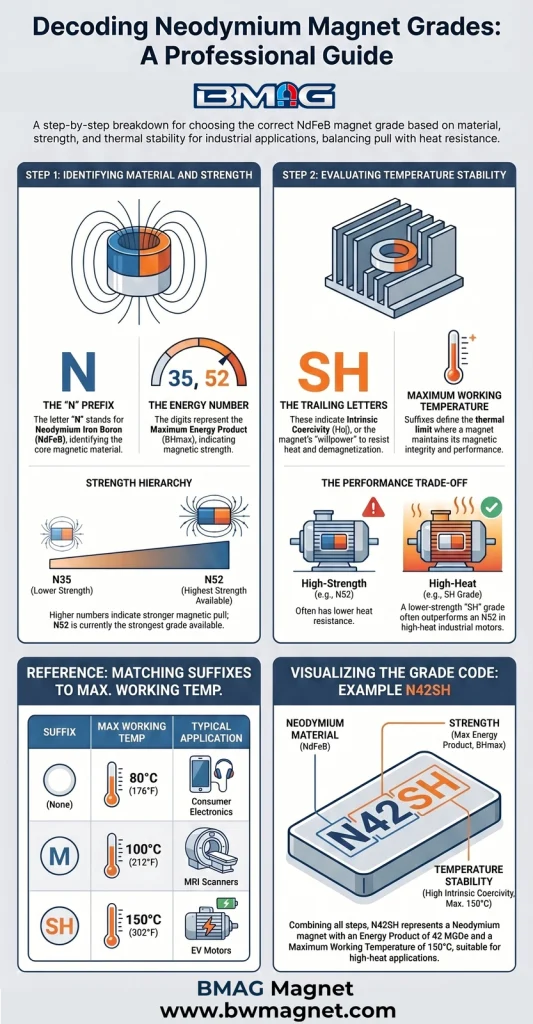 Selecting Neodymium Magnet Grades for Industrial Applications - BMAG Magnet